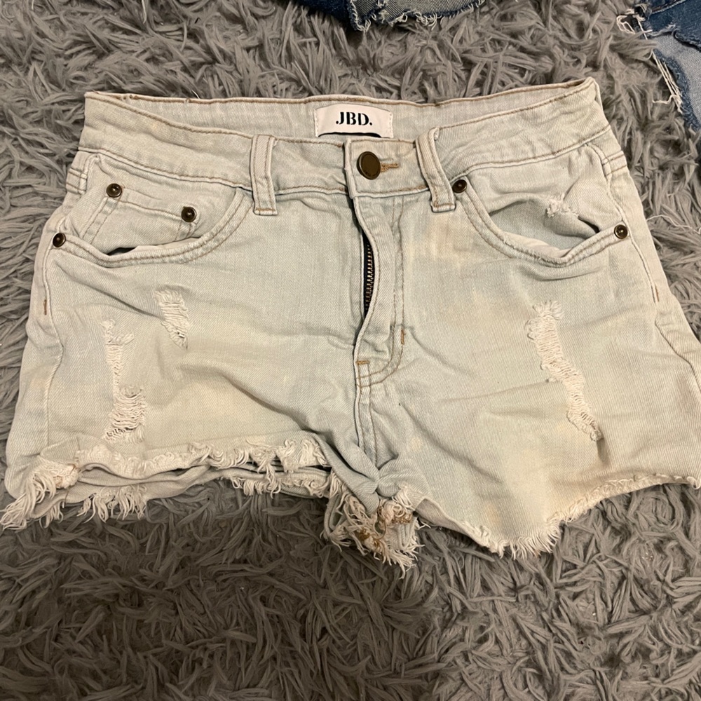 Light blue jean shorts